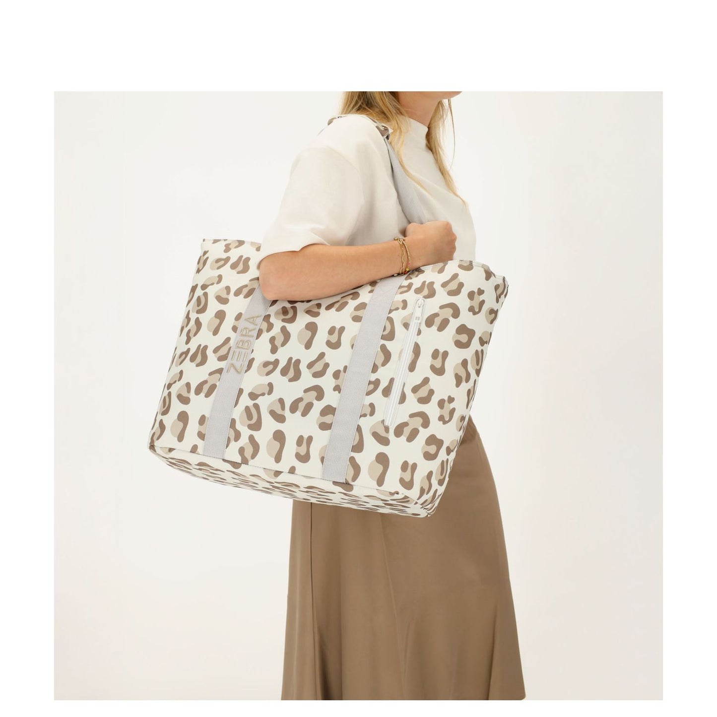 Zebra Trends Sally Schoudertas - met Koelvak - luipaard beige