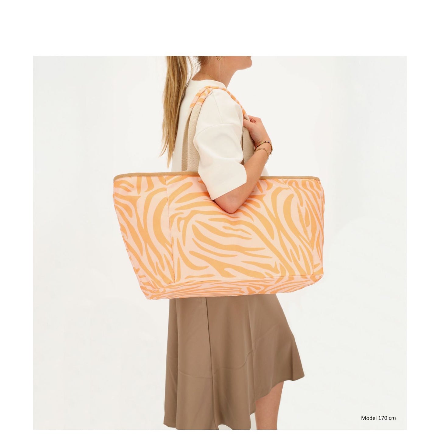 Zebra Trends Richelle Strandtas zebra orange