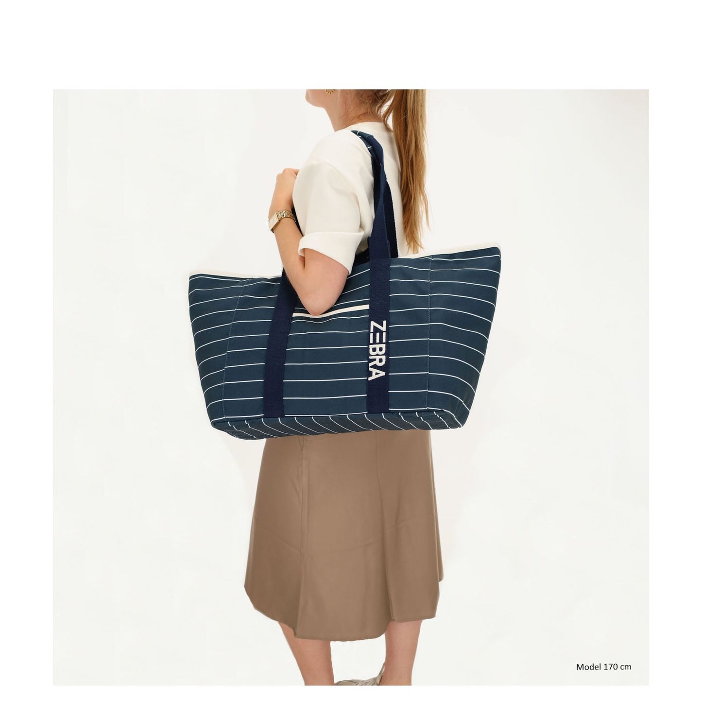 Zebra Trends Elise Strandtas streep wit navy