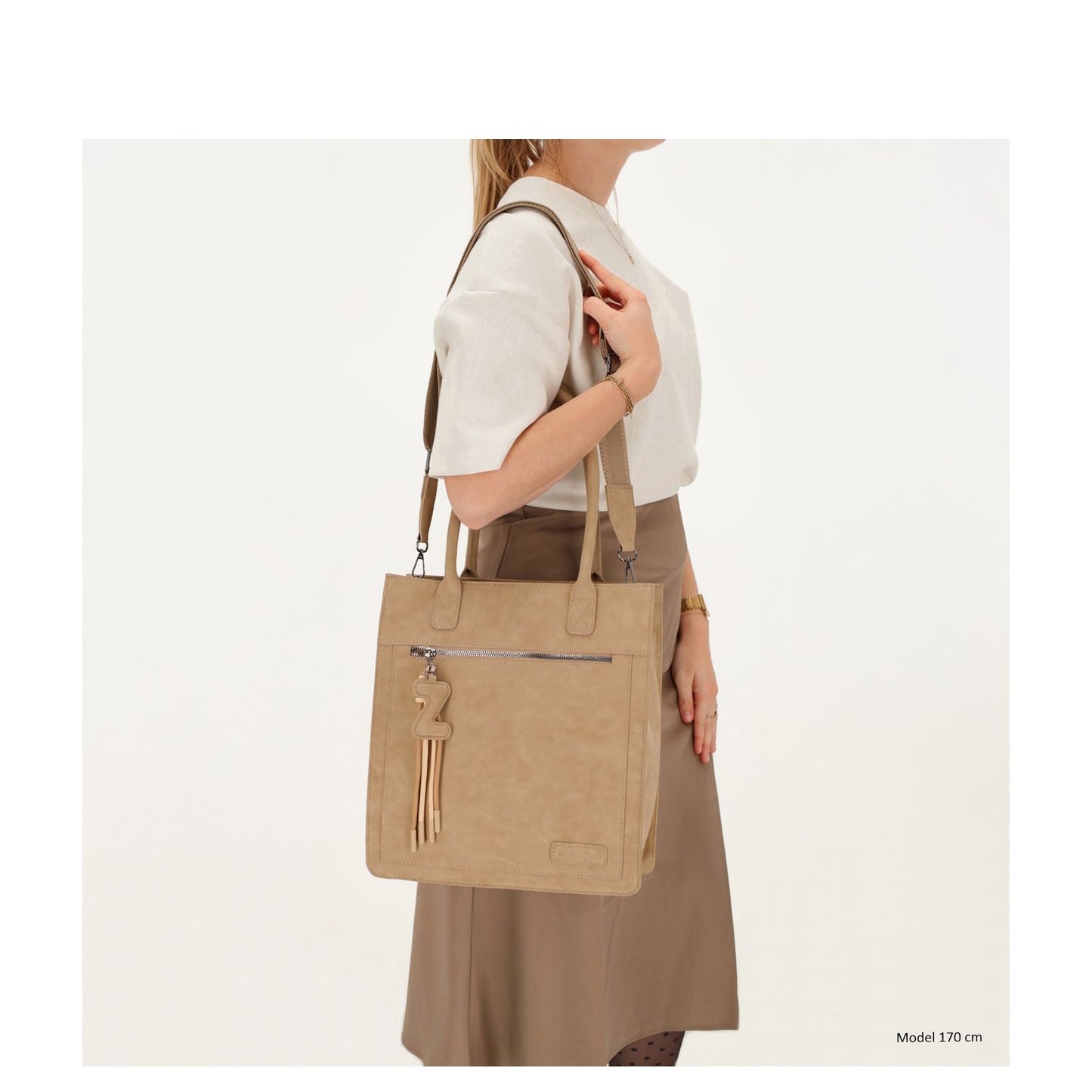 Zebra Trends Rosalyn Shopper zand