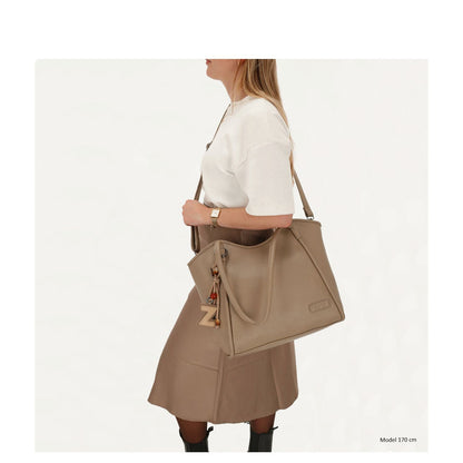 Zebra Trends Sofie Laptop Schoudertas - 15.6" laptopvak - taupe
