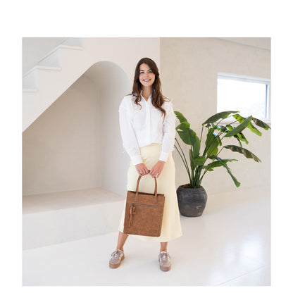 Zebra Trends Rosalyn Shopper bruin