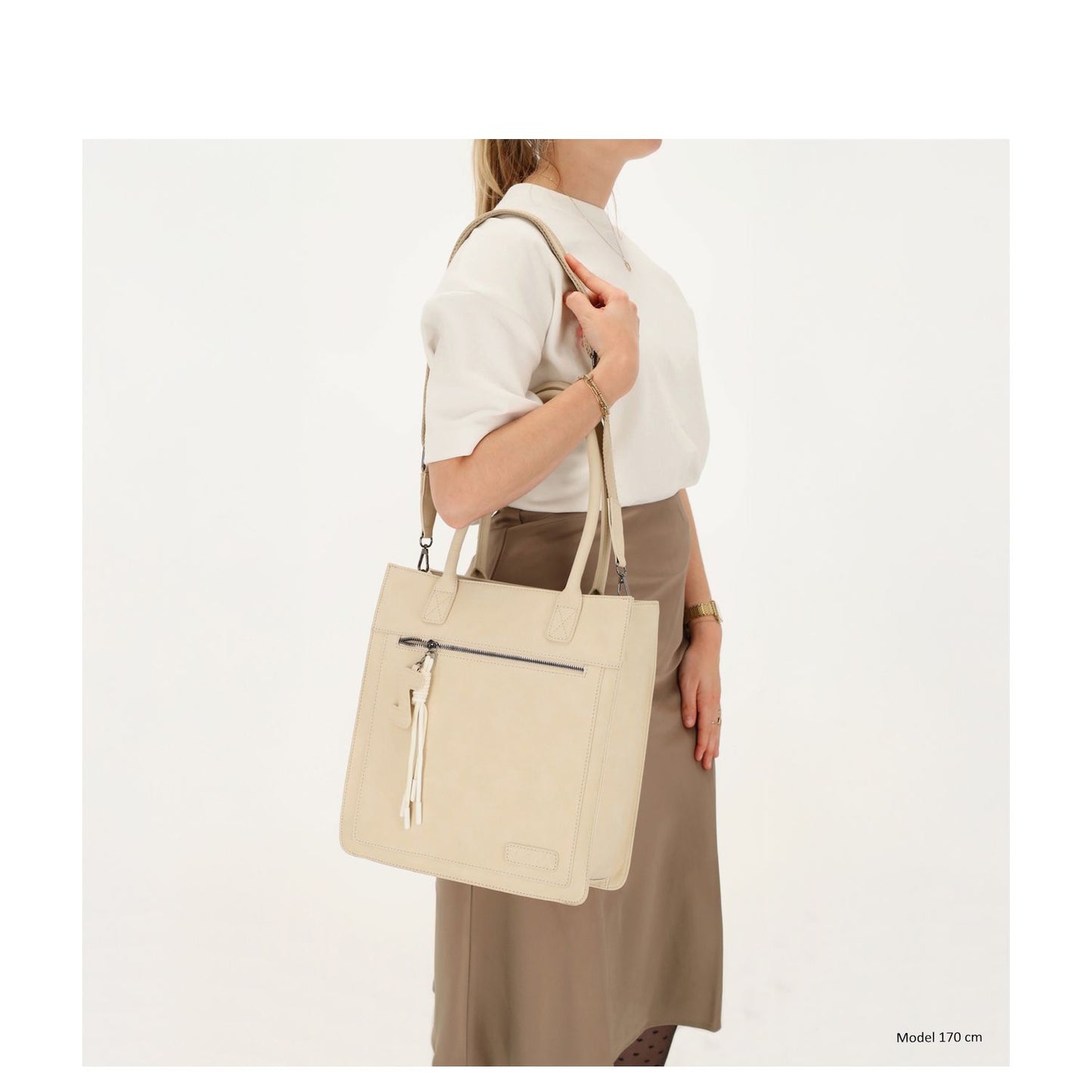 Zebra Trends Rosalyn Shopper beige