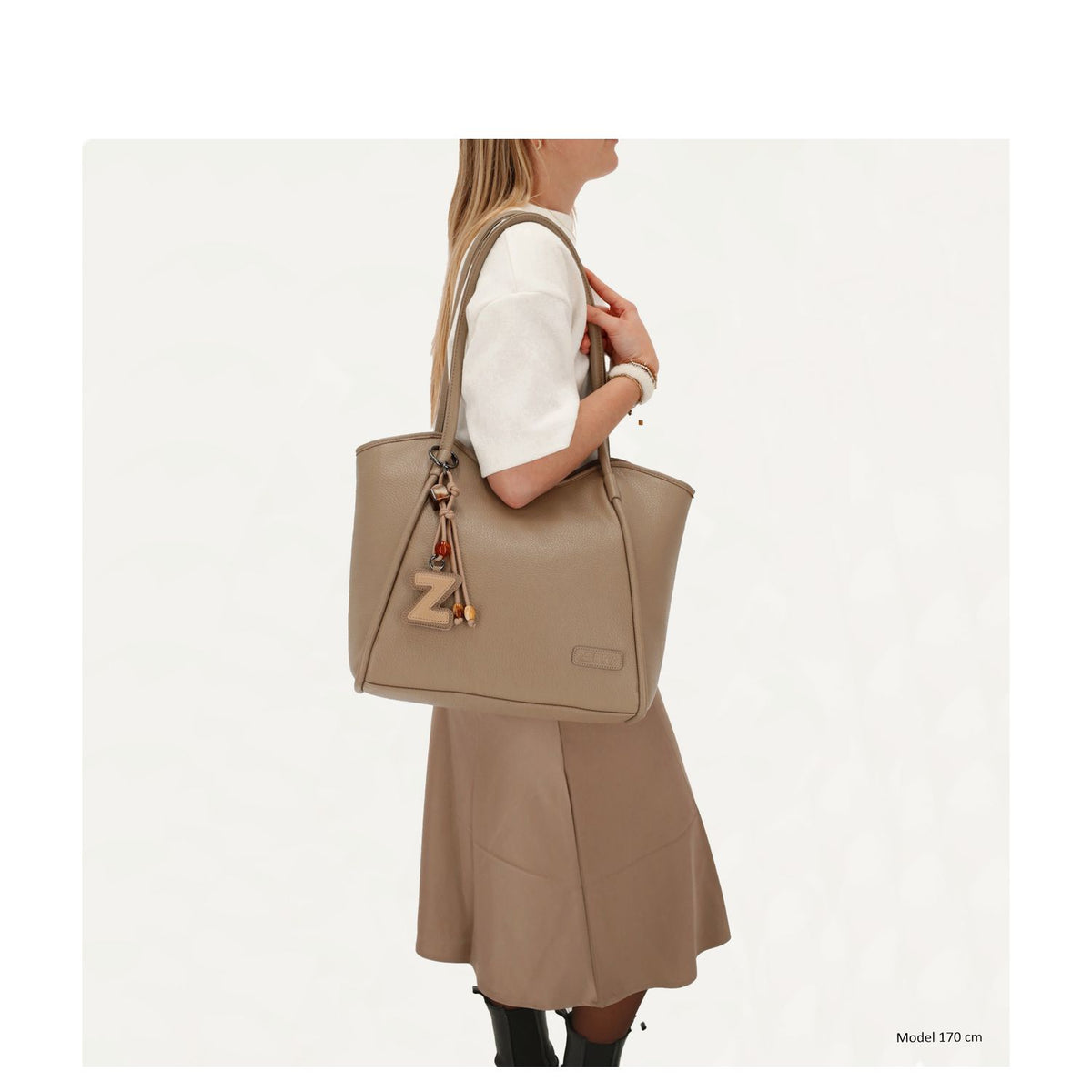 Zebra Trends Sofie Laptop Schoudertas - 15.6" laptopvak - taupe