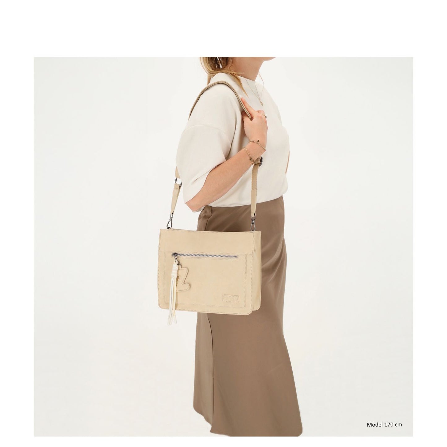 Zebra Trends Rosalyn Schoudertas beige