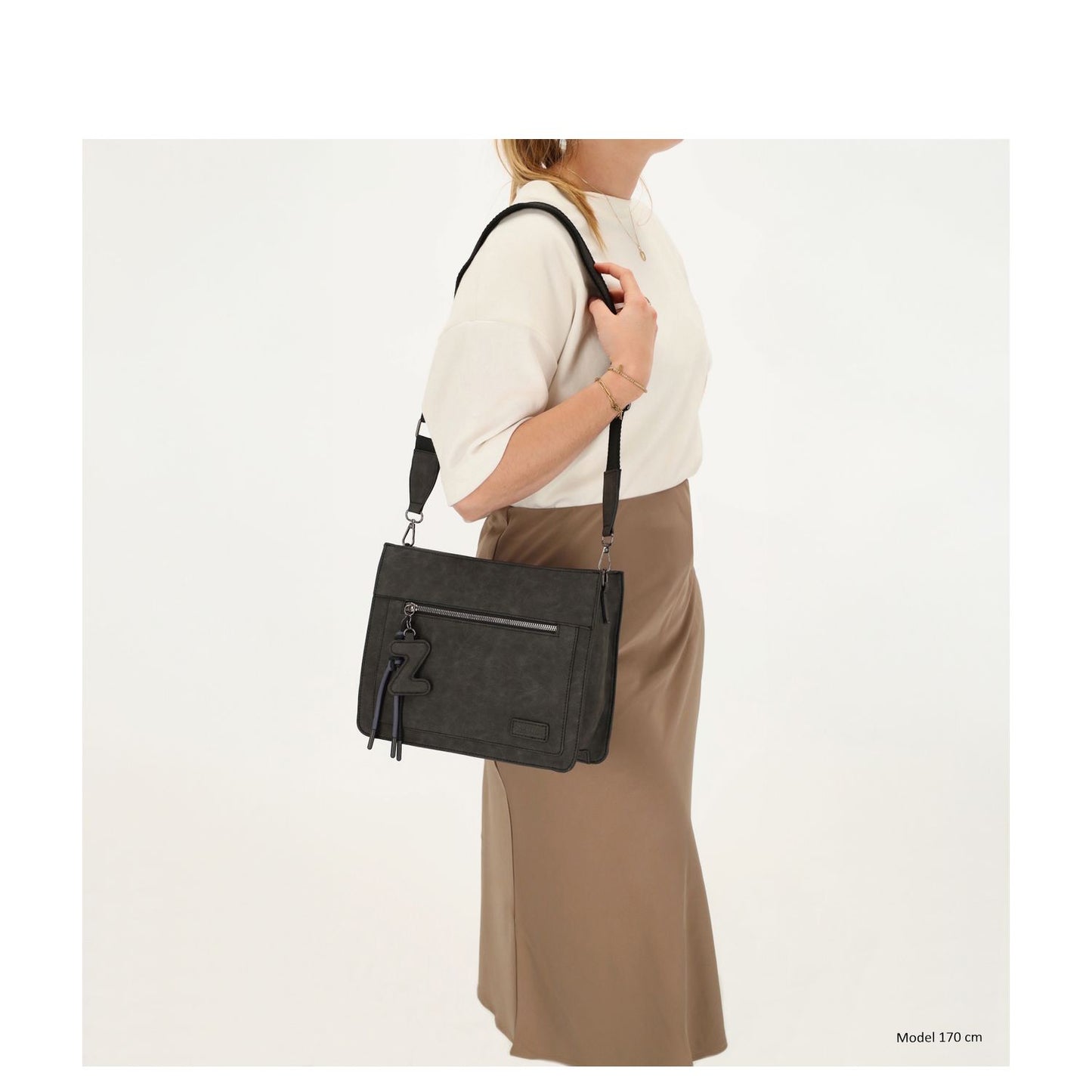 Zebra Trends Rosalyn Schoudertas zwart