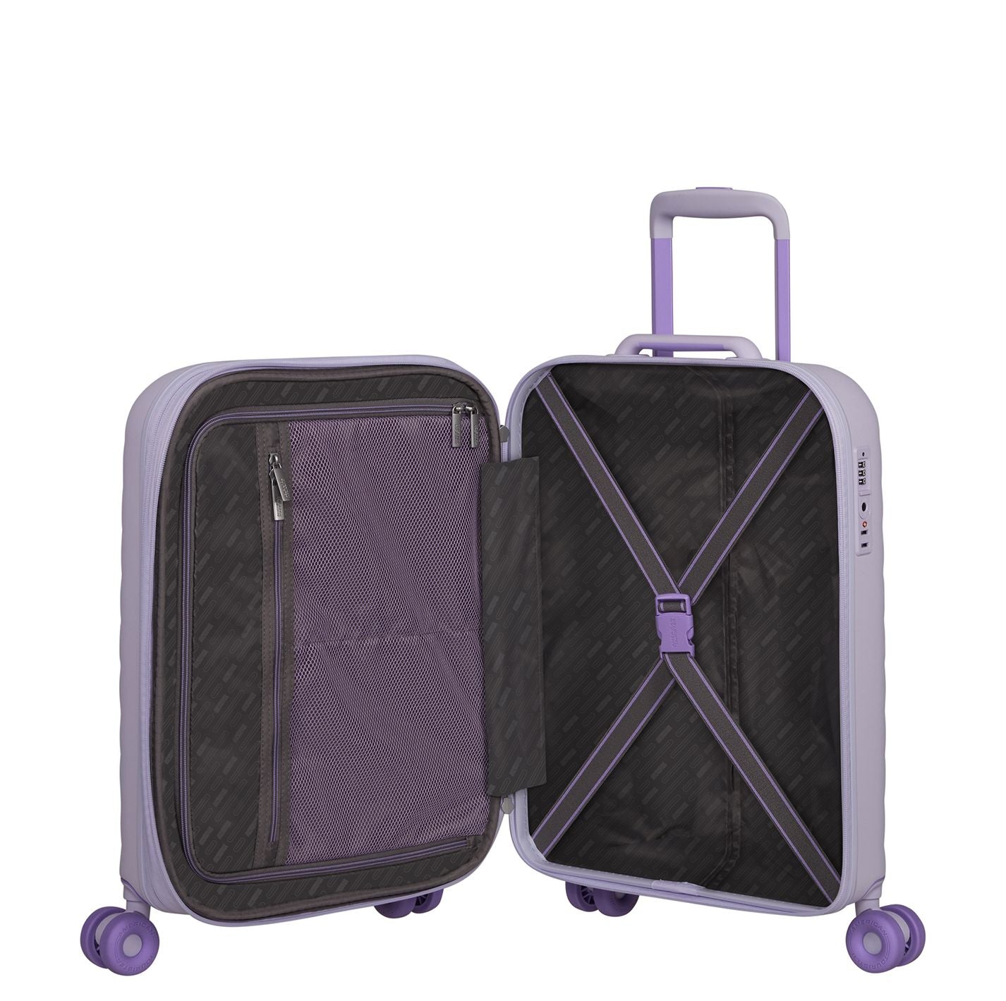 American Tourister Neovibe Handbagage Spinner 55 cm - Uitbreidbaar 37/43 liter - 55x40x20/23 cm - fresh lilac