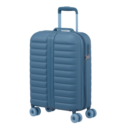 American Tourister Neovibe Handbagage Spinner 55 cm - Uitbreidbaar 37/43 liter - 55x40x20/23 cm - steel blue
