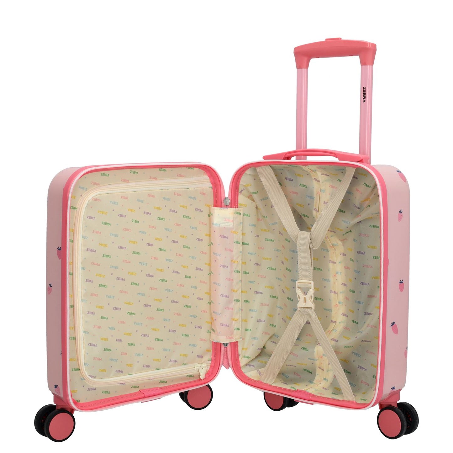 Zebra Trends Travel Kinderkoffer aardbei