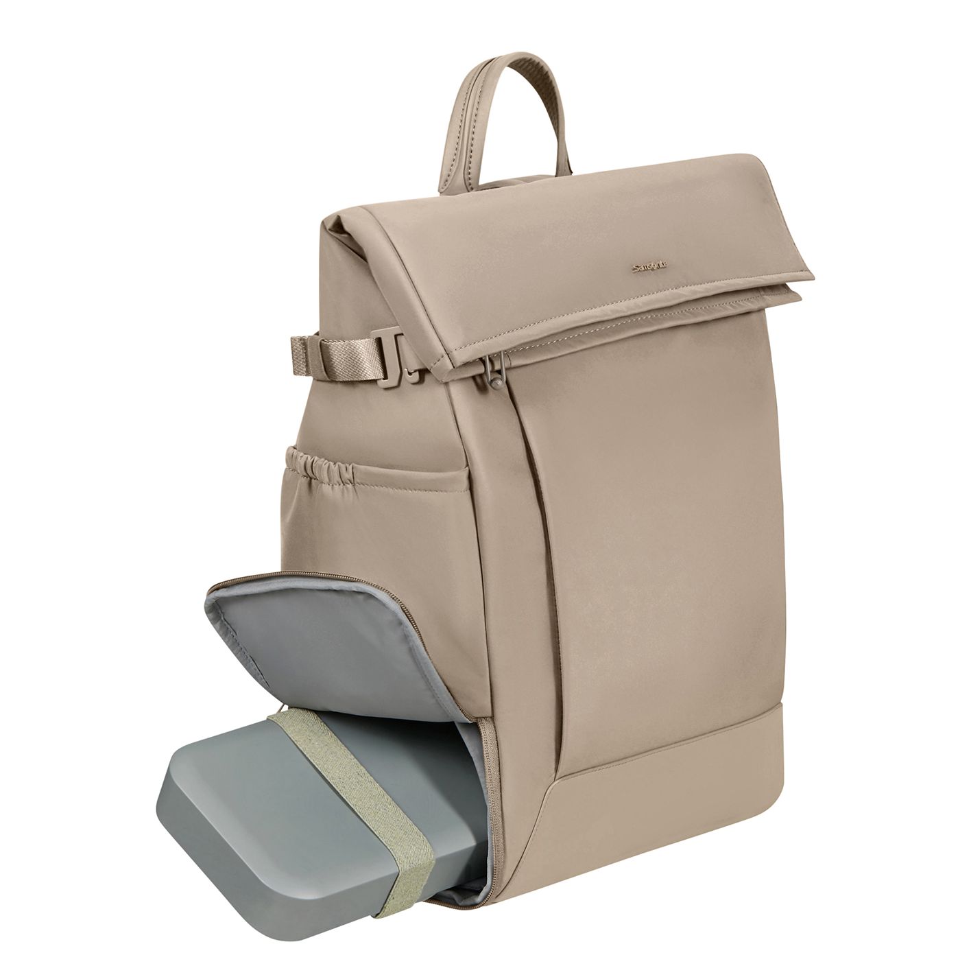 Samsonite Essentis Laptop Rolltop Backpack - 30.5 liter - 15.6" laptopvak - sandstone