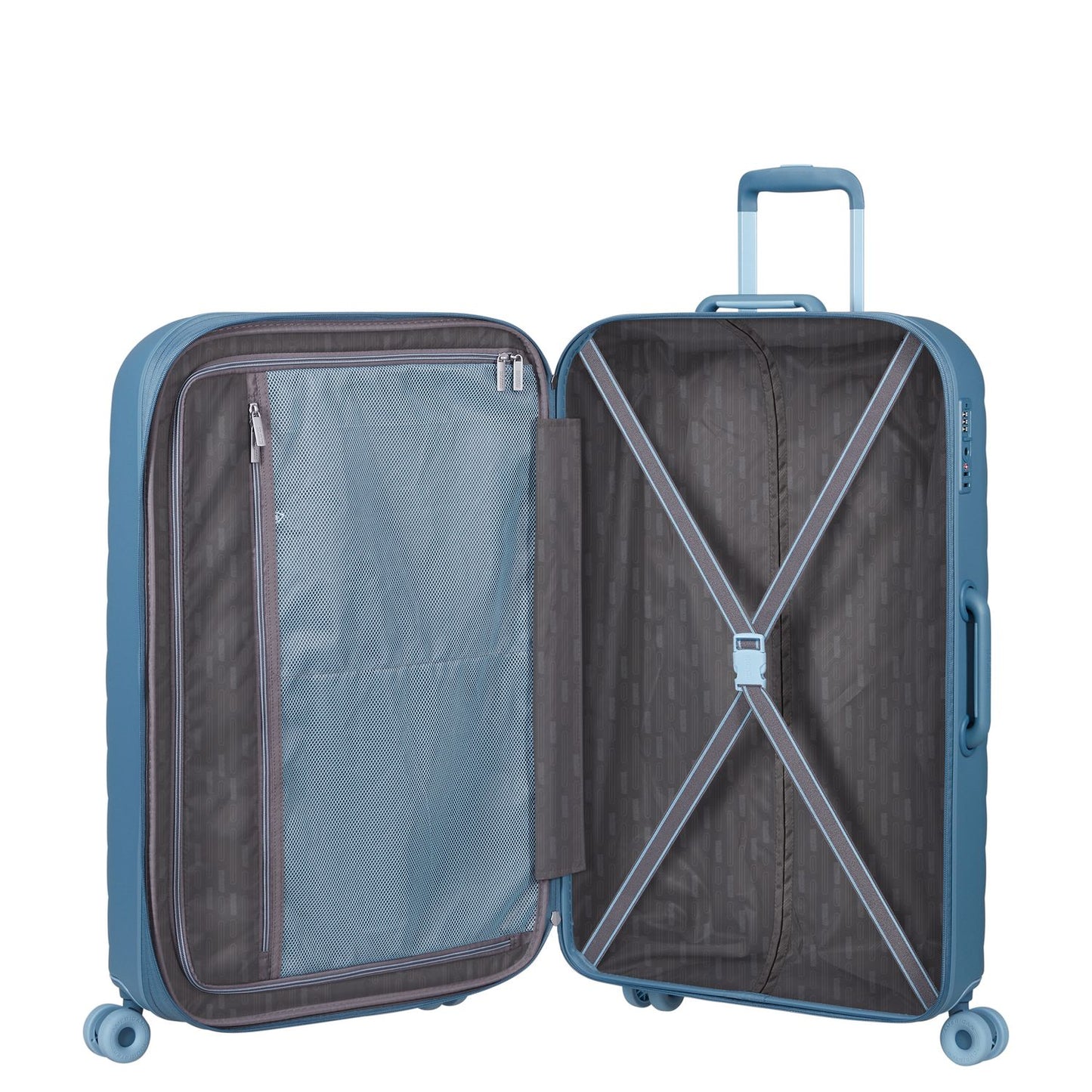 American Tourister Neovibe Spinner 78 cm - Uitbreidbaar 96/106 liter - 77x51x30/33 cm - steel blue