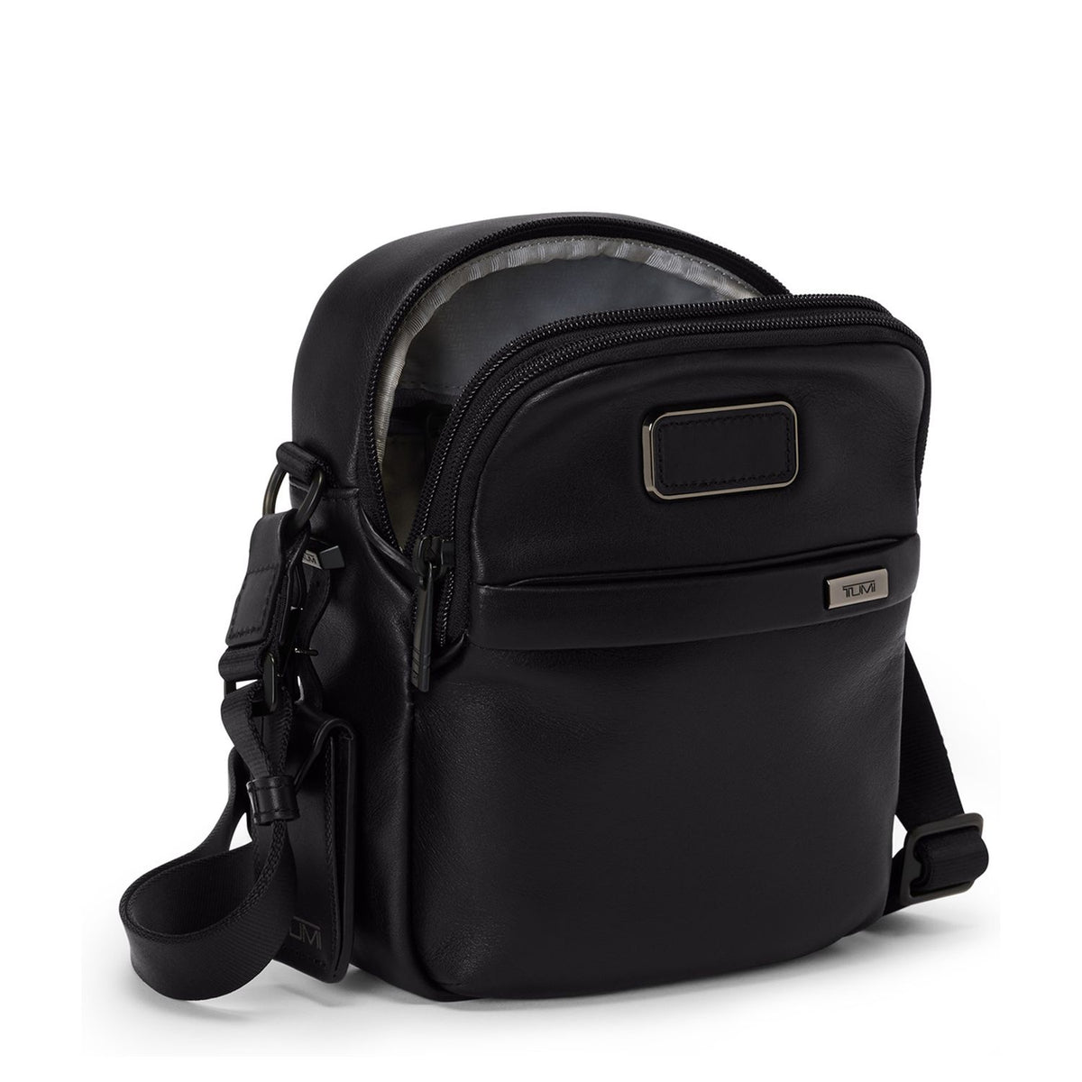 TUMI Alpha Leren Crossbody Schoudertas S zwart