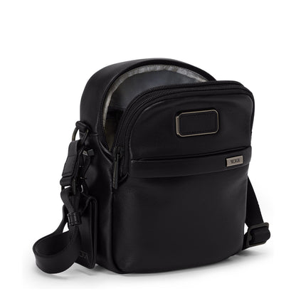 TUMI Alpha Leren Crossbody Schoudertas S zwart