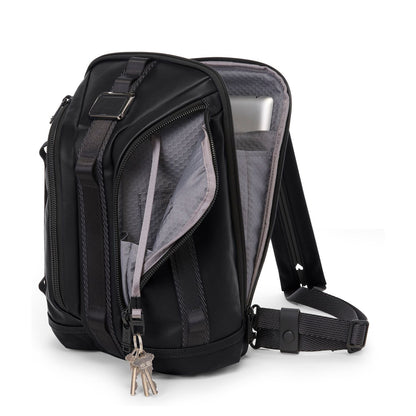 TUMI Alpha Bravo Leren Slingbag zwart