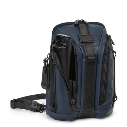 TUMI Alpha Bravo Slingbag navy coated canvas