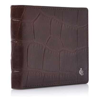 Castelijn & Beerens Croco Billfold - voor 8 pasjes - met RFID bescherming - mocca