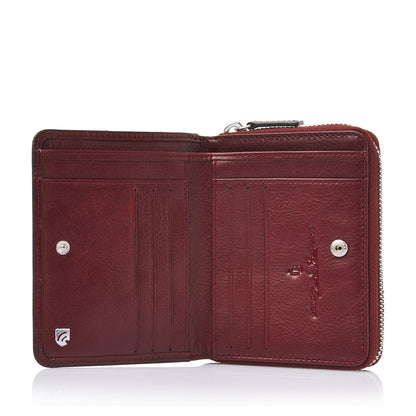 Castelijn & Beerens Croco Damesportemonnee - voor 8 pasjes - met RFID bescherming - rood