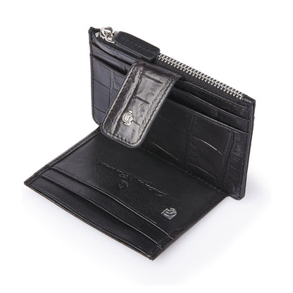 Castelijn & Beerens Croco Mini Portemonnee - voor 7 pasjes - met RFID bescherming - zwart