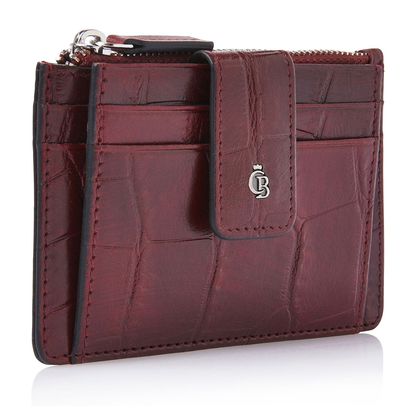 Castelijn & Beerens Croco Mini Portemonnee - voor 7 pasjes - met RFID bescherming - rood