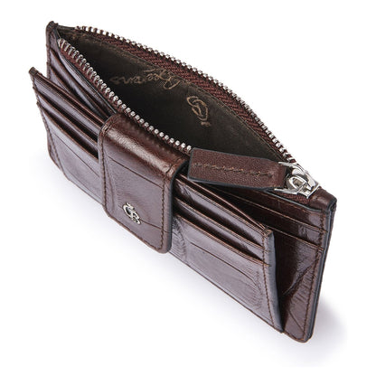 Castelijn & Beerens Croco Mini Portemonnee - voor 7 pasjes - met RFID bescherming - mocca