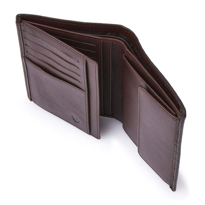 Castelijn & Beerens Croco Billfold - voor 9 pasjes - met RFID bescherming - mocca