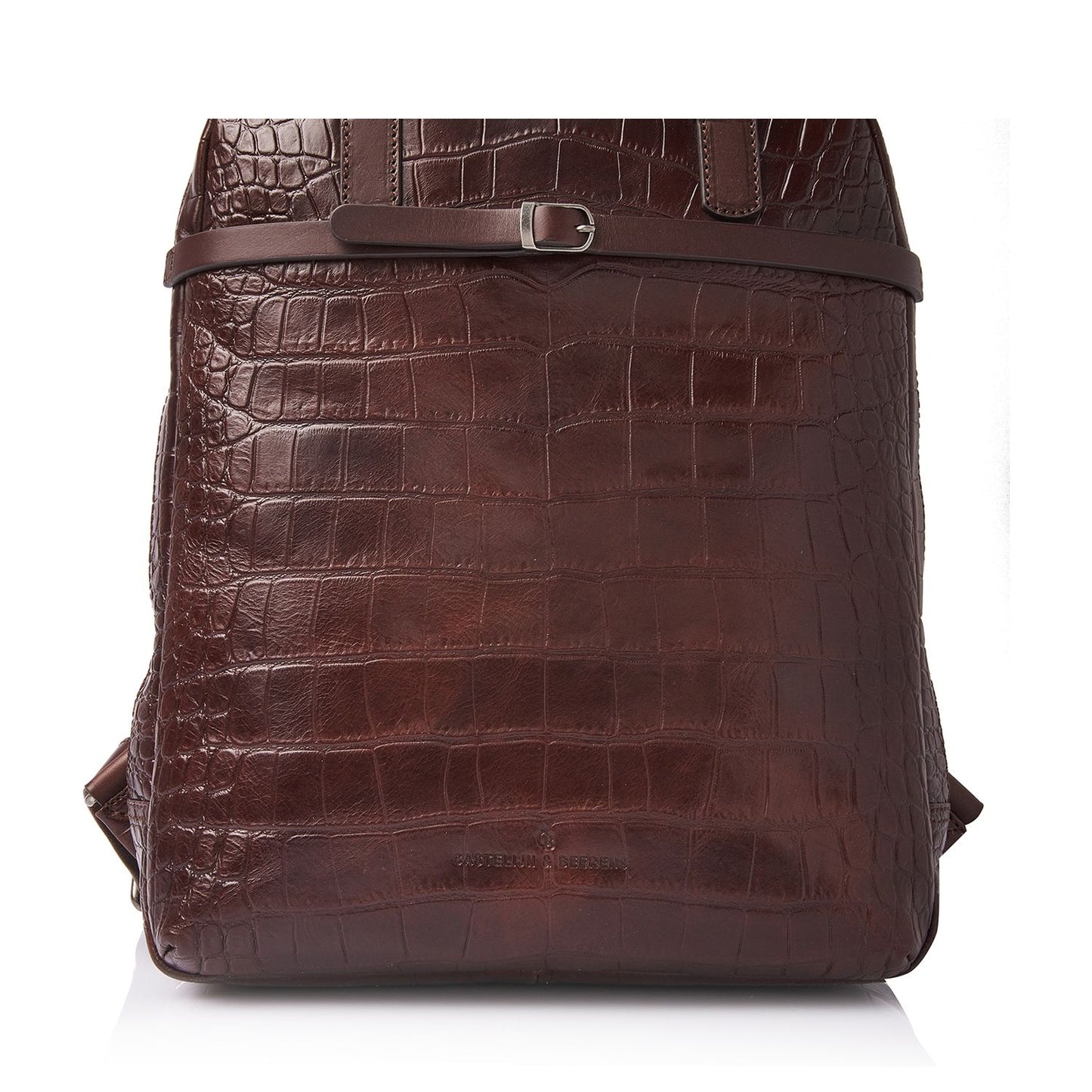 Castelijn & Beerens Croco Emma Laptop Rugzak - 15.6" laptopvak - met RFID bescherming - mocca