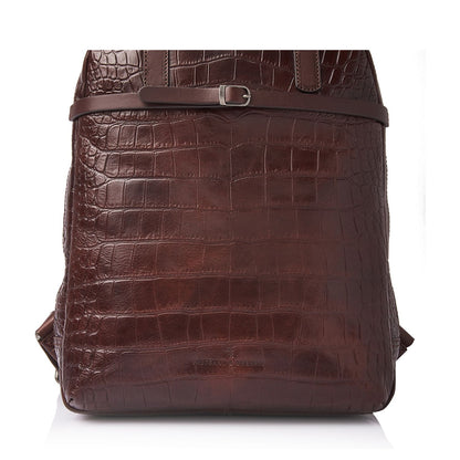 Castelijn & Beerens Croco Emma Laptop Rugzak - 15.6" laptopvak - met RFID bescherming - mocca