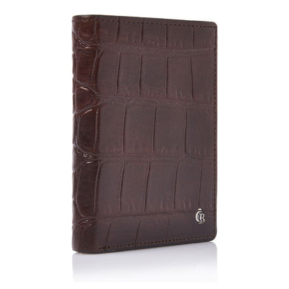 Castelijn & Beerens Croco Billfold - voor 9 pasjes - met RFID bescherming - mocca