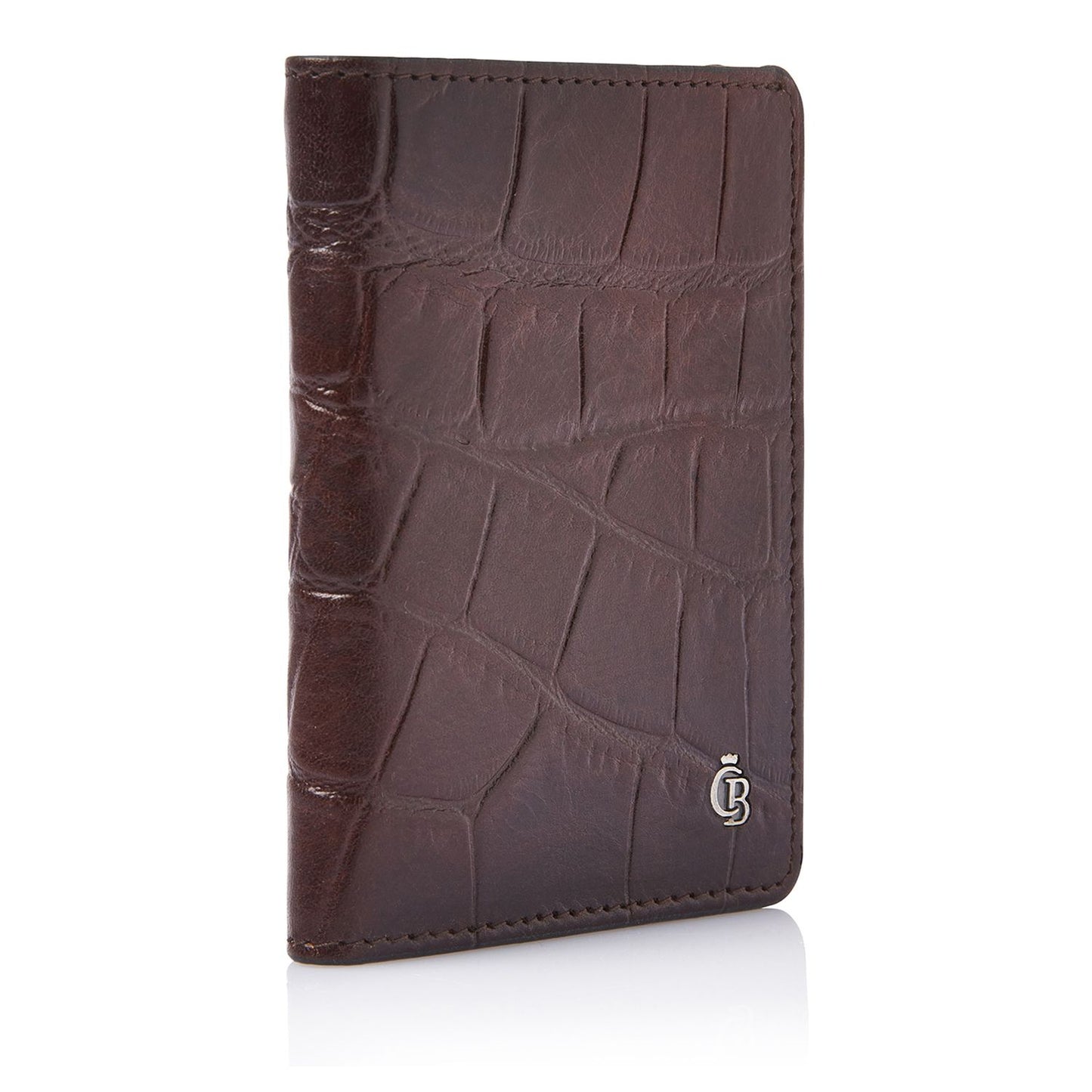 Castelijn & Beerens Croco Creditcard Etui - voor 6 pasjes - met RFID bescherming - mocca
