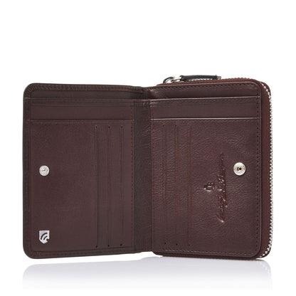 Castelijn & Beerens Croco Damesportemonnee - voor 8 pasjes - met RFID bescherming - mocca