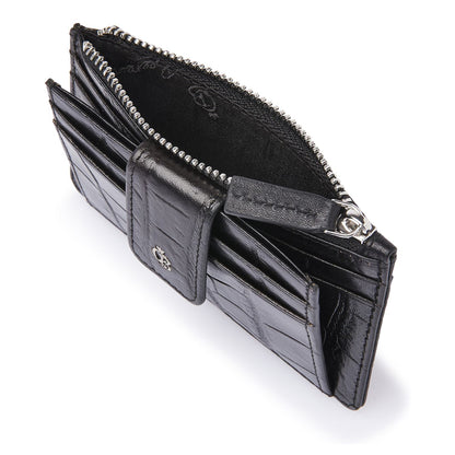 Castelijn & Beerens Croco Mini Portemonnee - voor 7 pasjes - met RFID bescherming - zwart