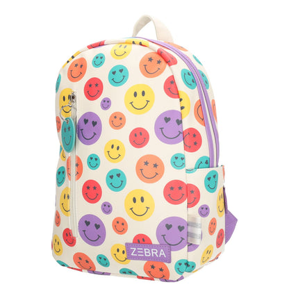 Zebra Trends Lily Kinderrugzak voor meisjes - met borstriem - smiley