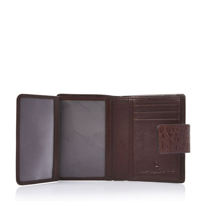 Castelijn & Beerens Croco Damesportemonnee - voor 6 pasjes - met RFID bescherming - mocca