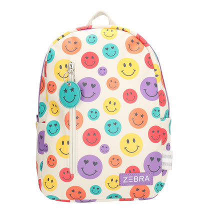 Zebra Trends Lily Kinderrugzak voor meisjes - met borstriem - smiley