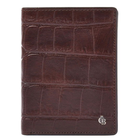 Castelijn & Beerens Croco Billfold - voor 9 pasjes - met RFID bescherming - mocca