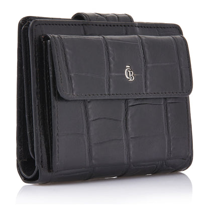 Castelijn & Beerens Croco Damesportemonnee - voor 6 pasjes - met RFID bescherming - zwart