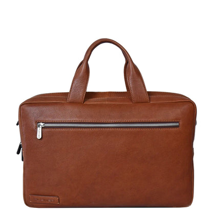 Plevier Power Jimmy Laptop Schoudertas - 16" laptopvak - cognac