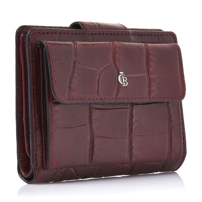 Castelijn & Beerens Croco Damesportemonnee - voor 6 pasjes - met RFID bescherming - rood