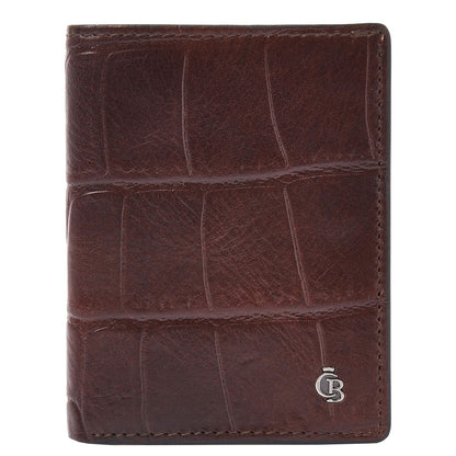 Castelijn & Beerens Croco Mini Wallet - voor 10 pasjes - met RFID bescherming - mocca
