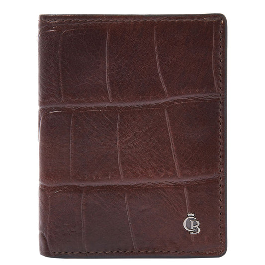 Castelijn & Beerens Croco Mini Wallet - voor 10 pasjes - met RFID bescherming - mocca