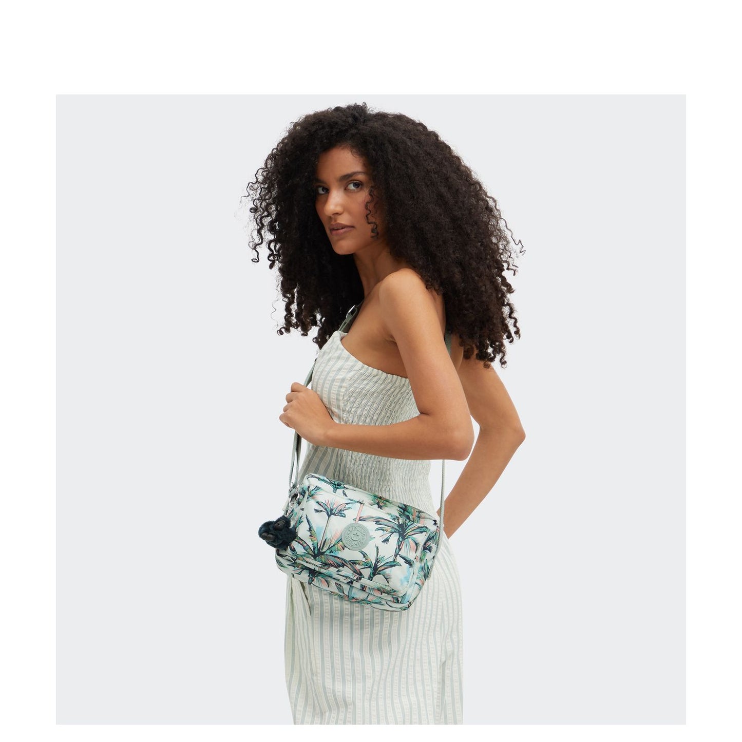 Kipling Abanu M Crossbody Schoudertas more palm trees