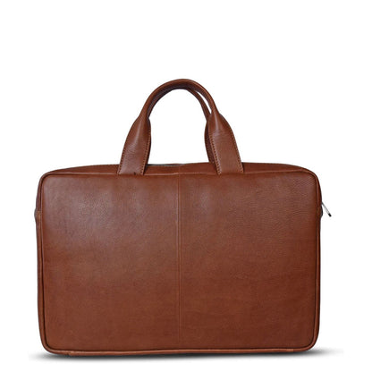 Plevier Power Jimmy Laptop Schoudertas - 16" laptopvak - cognac
