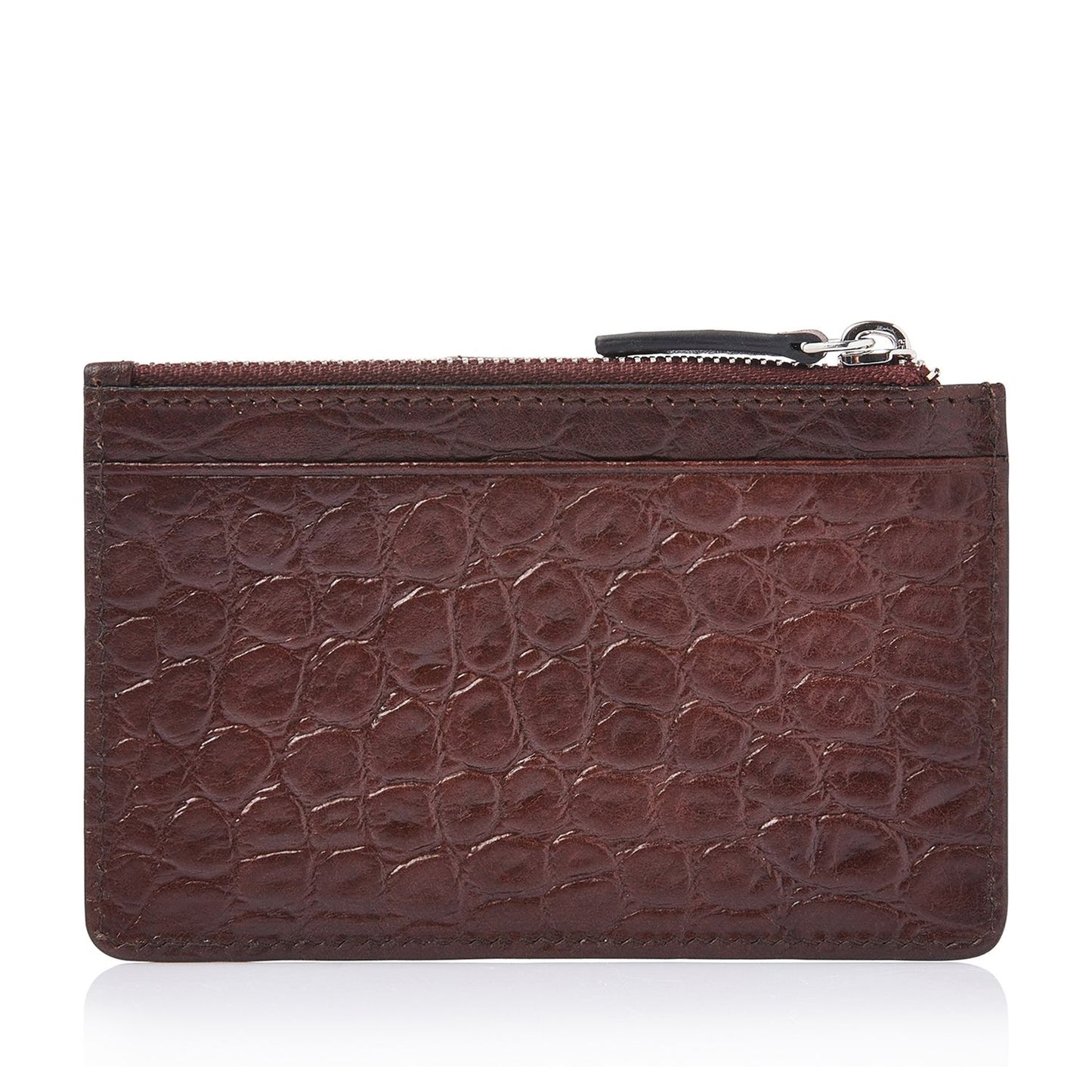 Castelijn & Beerens Croco Mini Portemonnee - voor 7 pasjes - met RFID bescherming - mocca