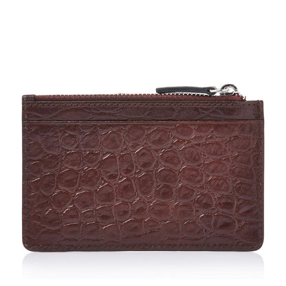 Castelijn & Beerens Croco Mini Portemonnee - voor 7 pasjes - met RFID bescherming - mocca