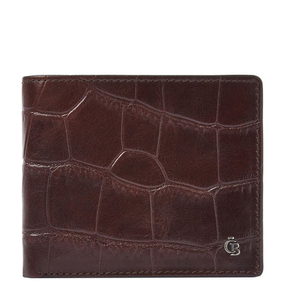 Castelijn & Beerens Croco Billfold - voor 8 pasjes - met RFID bescherming - mocca