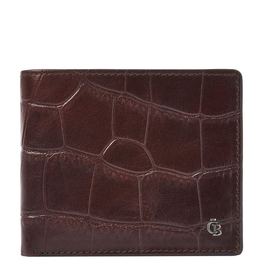 Castelijn & Beerens Croco Billfold - voor 8 pasjes - met RFID bescherming - mocca