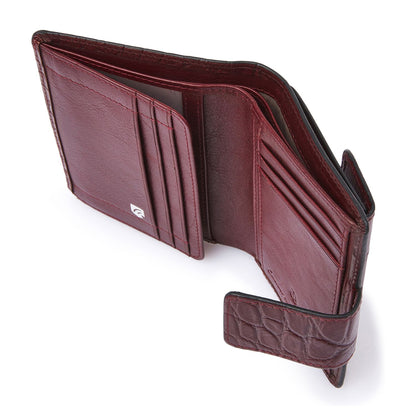 Castelijn & Beerens Croco Damesportemonnee - voor 6 pasjes - met RFID bescherming - rood