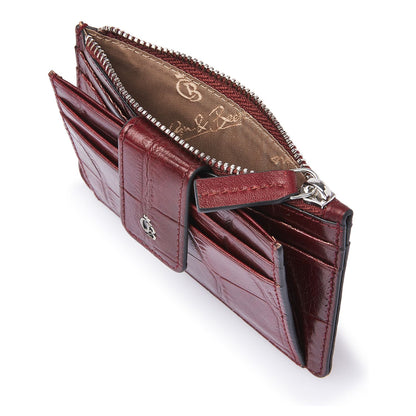 Castelijn & Beerens Croco Mini Portemonnee - voor 7 pasjes - met RFID bescherming - rood
