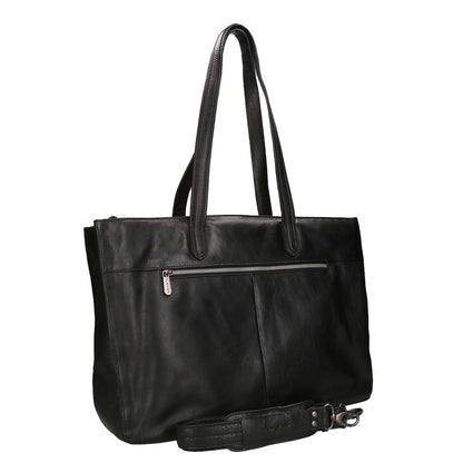 Plevier Power Livingstone Dames Laptop Schoudertas - 17" laptopvak - zwart