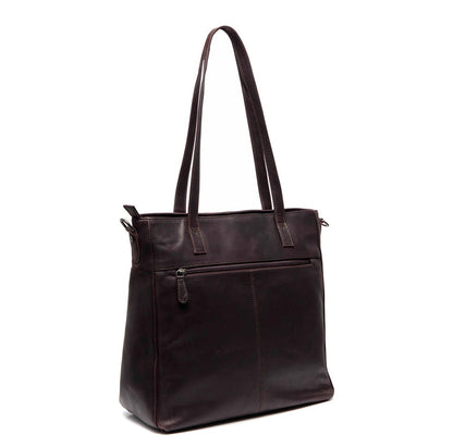 The Chesterfield Brand Mosel Shopper - met 14" laptopvak - met afneembare schouderriem - bruin